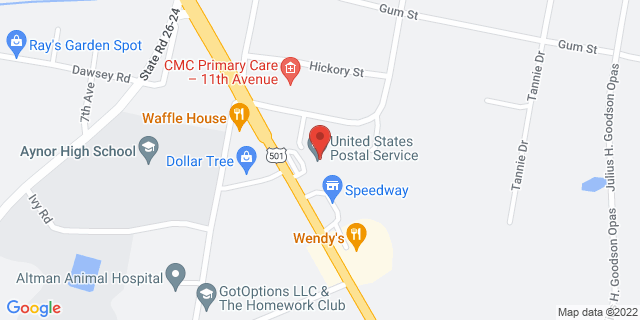 2945 Highway 501 E, Aynor, South Carolina, SC, 29511-9998 Map