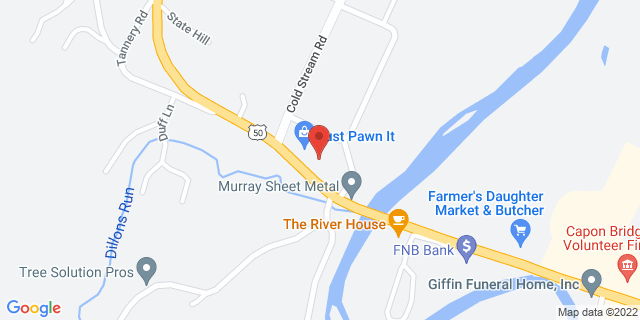 3164 Northwestern Pike, Capon Bridge, West Virginia, WV, 26711-9998 Map