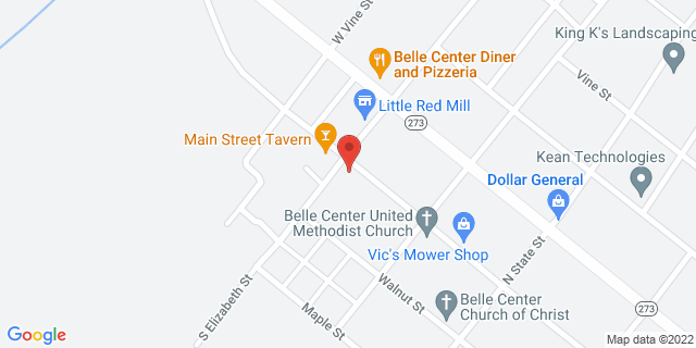 102 W Main St, Belle Center, Ohio, OH, 43310-9699 Map