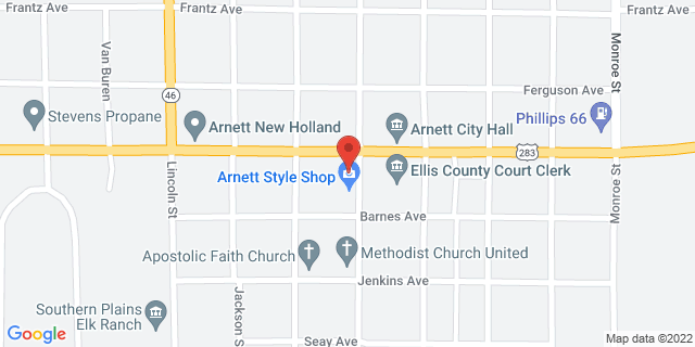 107 S Washington St, Arnett, Oklahoma, OK, 73832-9998 Map