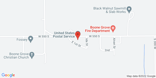 348 W 550 S, Boone Grove, Indiana, IN, 46302-9998 Map