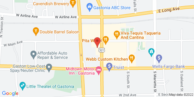 301 W Main Ave, Gastonia, North Carolina, NC, 28052-4185 Map