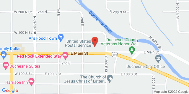 243 E Main St, Duchesne, Utah, UT, 84021-8001 Map