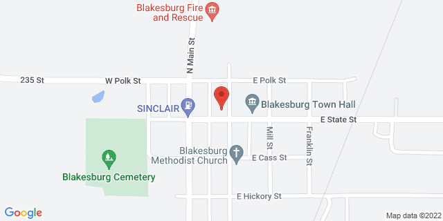 104 W State St, Blakesburg, Iowa, IA, 52536-8212 Map