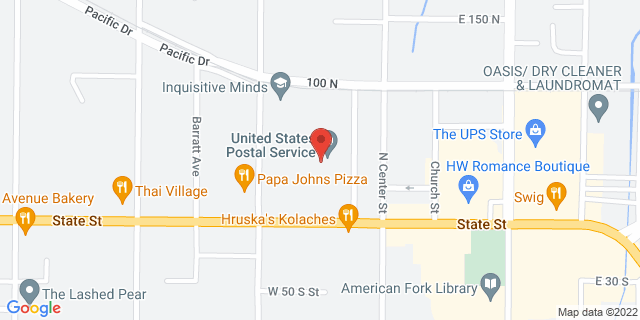 55 N Merchant St, American Fork, Utah, UT, 84003-9998 Map