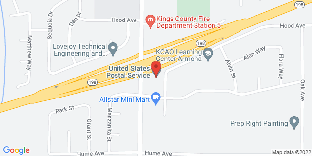 13992 Ada St Ste 205, Armona, California, CA, 93202-9998 Map