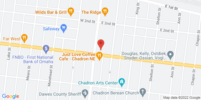 278 Main St, Chadron, Nebraska, NE, 69337-9998 Map