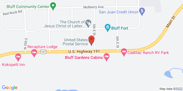 55 N 500 E, Bluff, Utah, UT, 84512-8001 Map