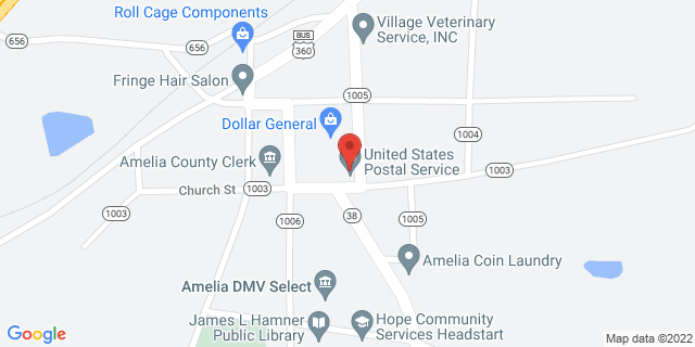 16400 Church St, Amelia Court House, Virginia, VA, 23002-9998 Map