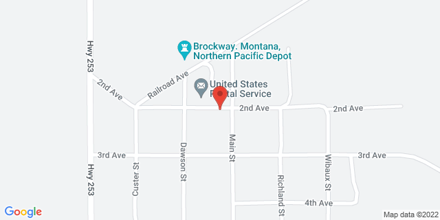 306 2Nd Ave, Brockway, Montana, MT, 59214-9998 Map