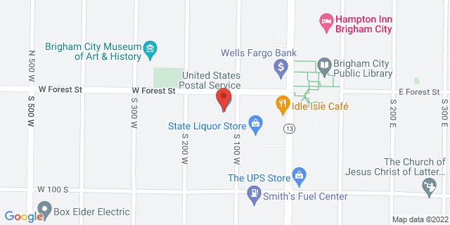 16 S 100 W, Brigham City, Utah, UT, 84302-5100 Map