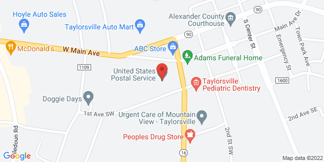 220 1St Ave Sw, Taylorsville, North Carolina, NC, 28681-9998 Map