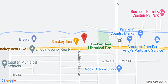 226 E Smokey Bear Blvd, Capitan, New Mexico, NM, 88316-9800 Map