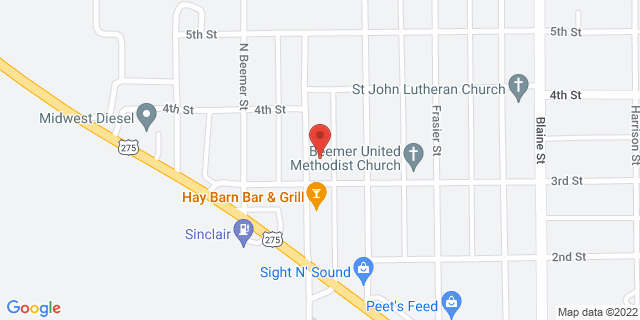 314 Main St, Beemer, Nebraska, NE, 68716-4215 Map