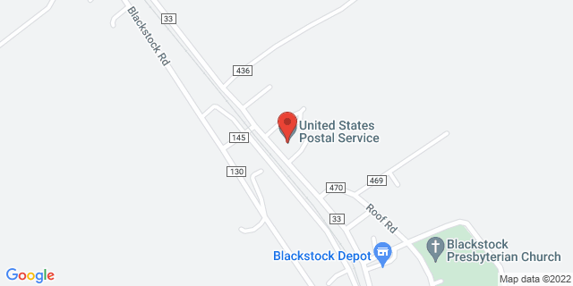 1083 Durham Rd, Blackstock, South Carolina, SC, 29014-9998 Map