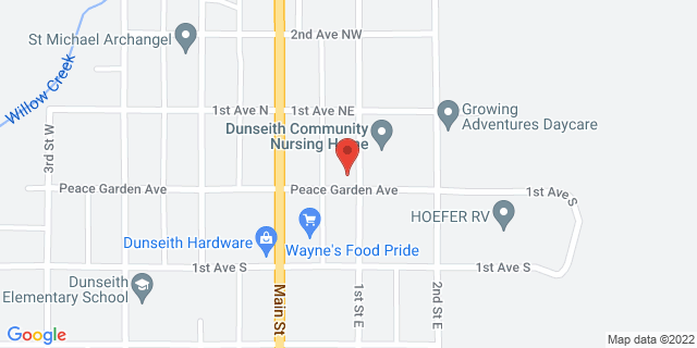 100 Peace Garden Ave E, Dunseith, North Dakota, ND, 58329-9998 Map