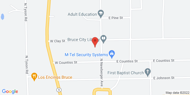 309 N Newburger Ave, Bruce, Mississippi, MS, 38915-9998 Map