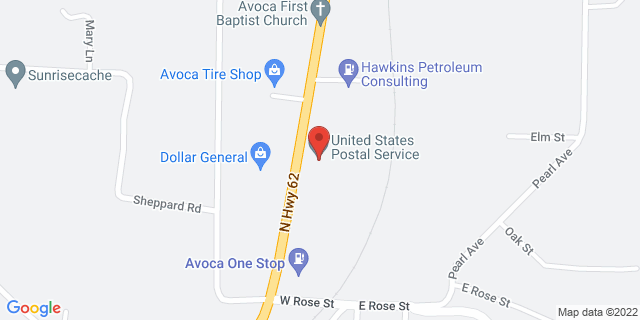 280 Highway 62 N, Avoca, Arkansas, AR, 72711-9998 Map