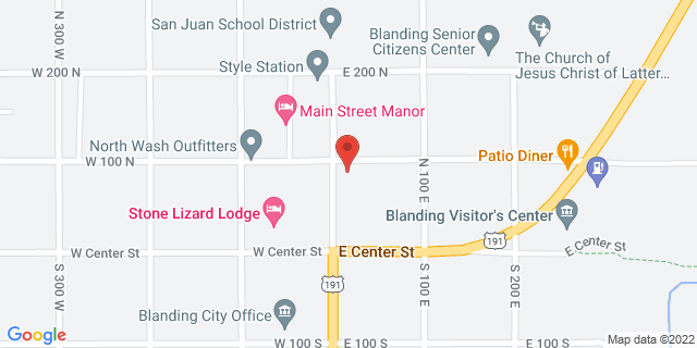 90 N Main St, Blanding, Utah, UT, 84511-5100 Map