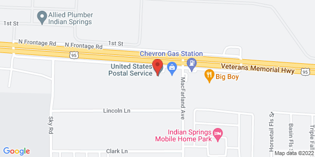 185 N Hwy 95, Indian Springs, Nevada, NV, 89018-0139 Map