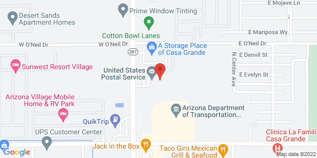 1670 N Pinal Ave, Casa Grande, Arizona, AZ, 85122-9998 Map