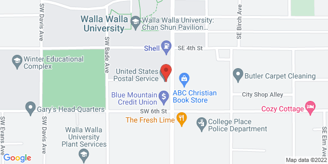 500 S College Ave, College Place, Washington, WA, 99324-9998 Map