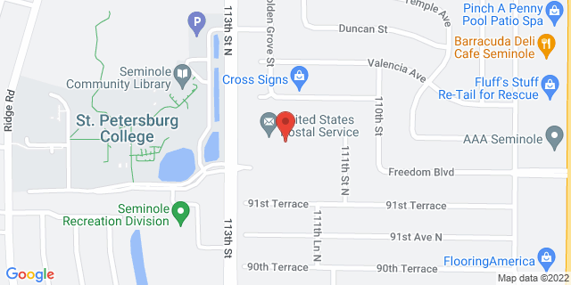 9355 113Th St, Seminole, Florida, FL, 33772-9998 Map