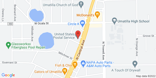 315 N Central Ave, Umatilla, Florida, FL, 32784-9998 Map