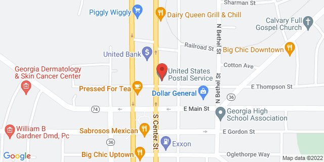 103 E Thompson St, Thomaston, Georgia, GA, 30286-9998 Map