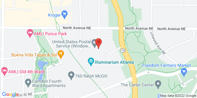 822 Ralph Mcgill Blvd Ne, Atlanta, Georgia, GA, 30306-9998 Map