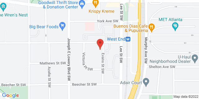 848 Oglethorpe Ave Sw, Atlanta, Georgia, GA, 30310-2799 Map