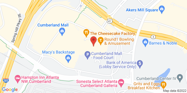 1315 Cumberland Mall Se, Atlanta, Georgia, GA, 30339-3138 Map