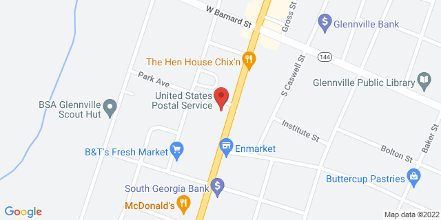 206 S Veterans Blvd, Glennville, Georgia, GA, 30427-9998 Map