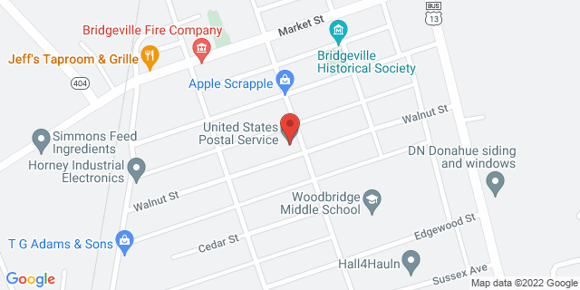 300 Walnut St, Bridgeville, Delaware, DE, 19933-9998 Map