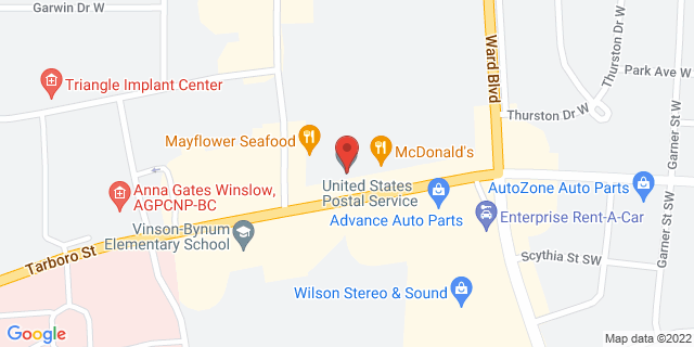 1470 Tarboro St W, Wilson, North Carolina, NC, 27893-1548 Map