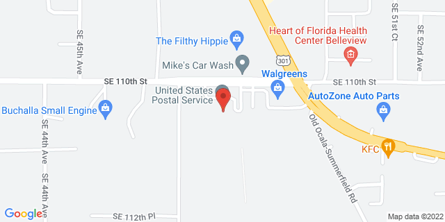 4800 Se 110Th St, Belleview, Florida, FL, 34420-9998 Map