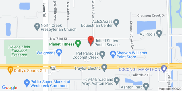 4233 W Hillsboro Blvd, Coconut Creek, Florida, FL, 33073-9998 Map