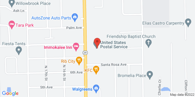 810 N 15Th St, Immokalee, Florida, FL, 34142-9998 Map