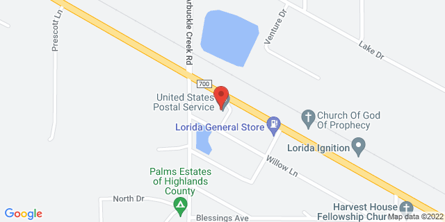 1665 Us Highway 98, Lorida, Florida, FL, 33857-9800 Map