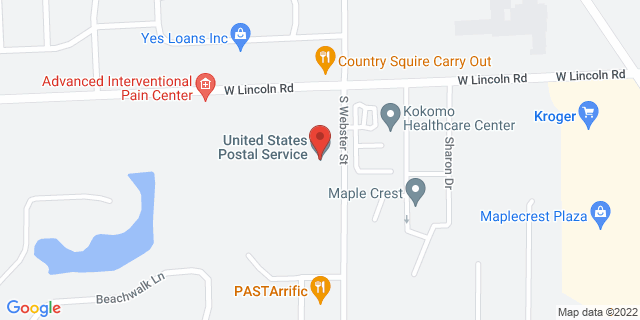 2719 S Webster St, Kokomo, Indiana, IN, 46902-9997 Map