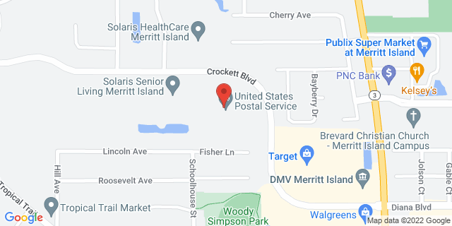 333 Crockett Blvd, Merritt Island, Florida, FL, 32953-9998 Map