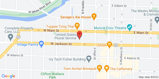 125 S Franklin St, Muncie, Indiana, IN, 47305-9998 Map