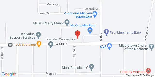 816 W Mill St, Middletown, Indiana, IN, 47356-9998 Map