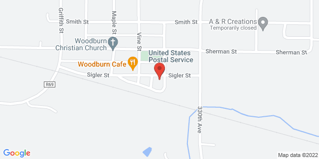 610 Sigler St, Woodburn, Iowa, IA, 50275-8089 Map