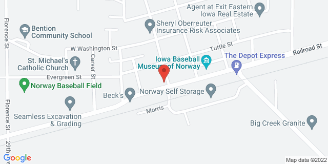 202 W Railroad St, Norway, Iowa, IA, 52318-8800 Map