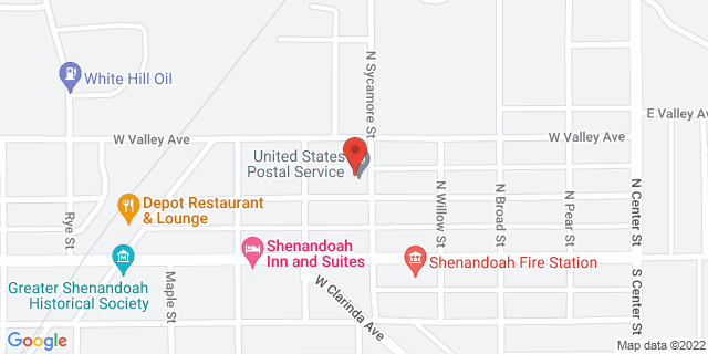 501 W Lowell Ave, Shenandoah, Iowa, IA, 51601-9998 Map