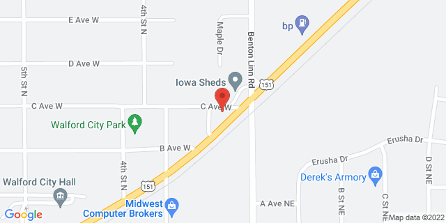 100 Highway 151 W, Walford, Iowa, IA, 52351-8013 Map