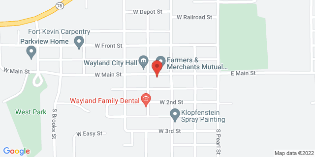 209 W Main St, Wayland, Iowa, IA, 52654-9760 Map