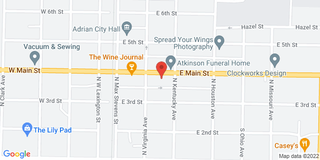 127 E Main St, Adrian, Missouri, MO, 64720-9998 Map