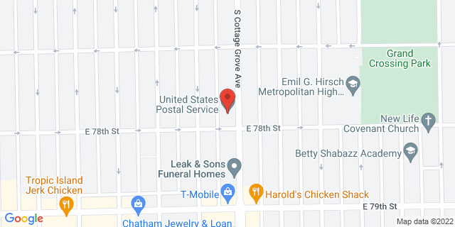 7748 S Cottage Grove Ave, Chicago, Illinois, IL, 60619-9998 Map